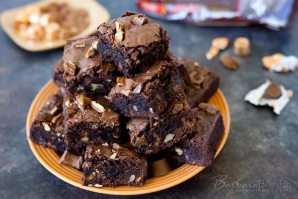 Short cut turtle brownies from Barbara Bakes 