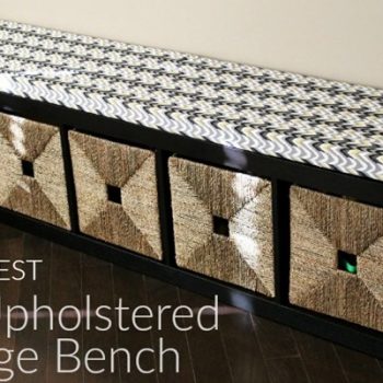 The EASIEST DIY Upholstered Bench | Easy DIY Home Projects are the best! Make extra seating in just a couple of hours. See the full tutorial on TodaysCreativeLife.com