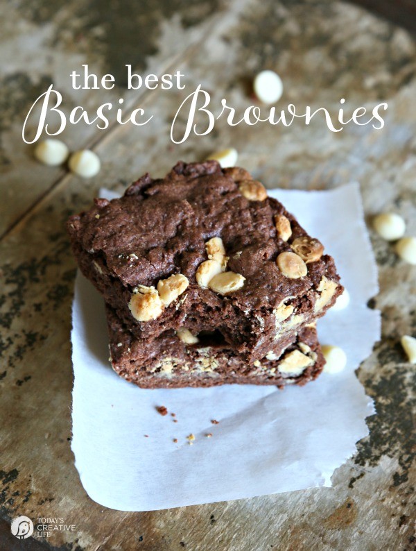 Brownie Recipe | Delicious homemade brownies anytime you want them! Made with your own homemade brownie mix you store ahead of time! | TodaysCreativeLife.com