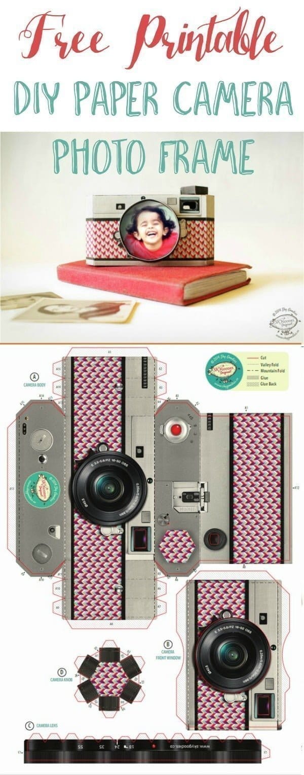 Free Printable DIY Paper Camera Photo Frame Today's Creative Life