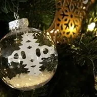 DIY Floating Snowflake Christmas Ornament