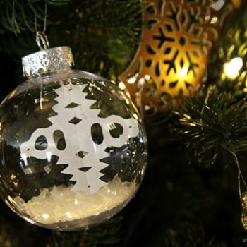 DIY Floating Snowflake Christmas Ornament | Katie from Sweet Rose Studio is sharing an easy tutorial for this diy holiday ornament. Find more holiday crafts, recipes and decorating ideas at the Creative Girls Holiday Soiree on TodaysCreativeLive.com