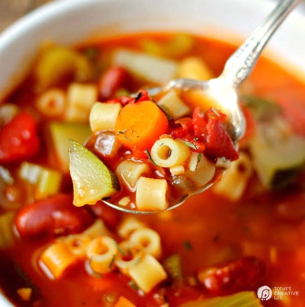 Slow Cooker Minestrone Soup Today's Creative Life