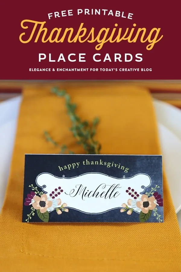 Free Printable Thanksgiving Place Cards | Make Thanksgiving entertaining easy! Decorate an easy Thanksgiving Table with these free printables. Get your free download on TodaysCreativeLife.com