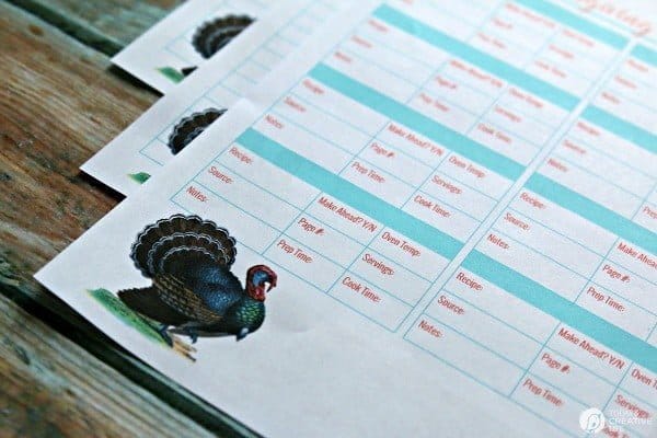 Thanksgiving Prep Printables | Get organized for your holiday dinner with these 5 free printables. Thanksgiving Cooking Schedule, Thanksgiving Menu Plan, Thanksgiving Guest List, Thanksgiving Recipe List. Get your free printables on TodaysCreativeLife.com