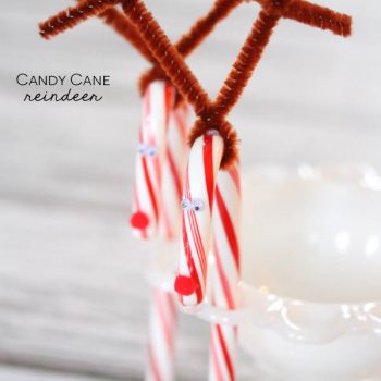 Candy Cane Reindeer | These Candy Cane Reindeer are super easy to make and perfect for classroom Christmas parties! via createcraftlove.com for TodaysCreativeLife.com Creative Girls Holiday Soiree.