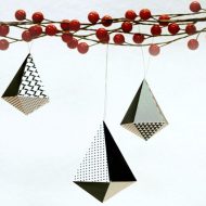 Printable Geometric Holiday Ornaments