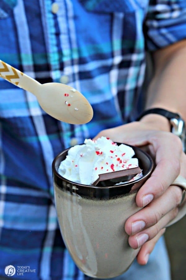 Creamy and Delicious Crockpot Hot Chocolate | This slow cooker hot chocolate gives all other recipes a run for their money! Creamy, delicious and loved by all! Get the recipe on TodaysCreativeLife.com