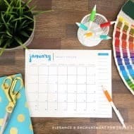 Free Printable 2016 Desk Calendar