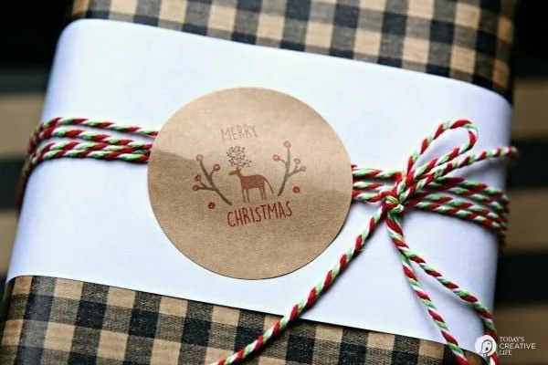 Printable Holiday Gift Tags and Stickers | Get your free download for these adorable plaid gift tags for Christmas. Make gift wrapping easier with free label stickers and tags. See more on TodaysCreativeLife.com