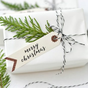 DIY Holiday Gift Tags for a beautiful wrapped holiday package. TodaysCreativeLife.com