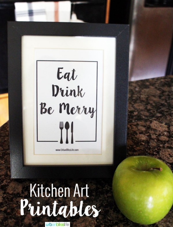 Free Kitchen Printables | These free printables make decorating your kitchen easy! Printable wall decor gives you so many options. Designed by UrbanBlissLife | TodaysCreativeLife.com