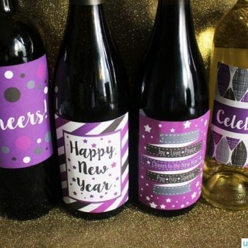 New Year's Eve Printable Wine Labels are free for your party planning. Designed by UrbanBlissLife for Today's Creative Life. Bottle labels make it easy to throw a New Years Eve Party!