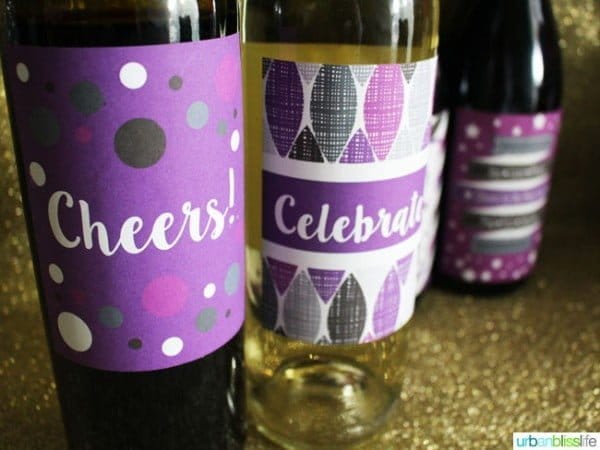 New Year's Eve Printable Wine Labels are free for your party planning. Designed by UrbanBlissLife for Today's Creative Life. Bottle labels make it easy to throw a New Years Eve Party! 