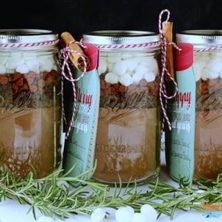 Spicy Mexican Hot Cocoa Mason Jar Gift by Kristi at I Should Be Mopping the Floor for The Creative Girls Holiday Soiree. This mason jar gift idea is the perfect gift from the kitchen. Great for neighbor gifts, teacher gifts or anyone! Get the recipe on TodaysCreativeLife.com