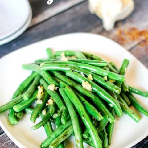 Green Bean Recipes | This Spicy Garlic Green Beans recipe will become your favorite side dish. Vegetable side dish the whole family will love. Click on the photo for the recipe.