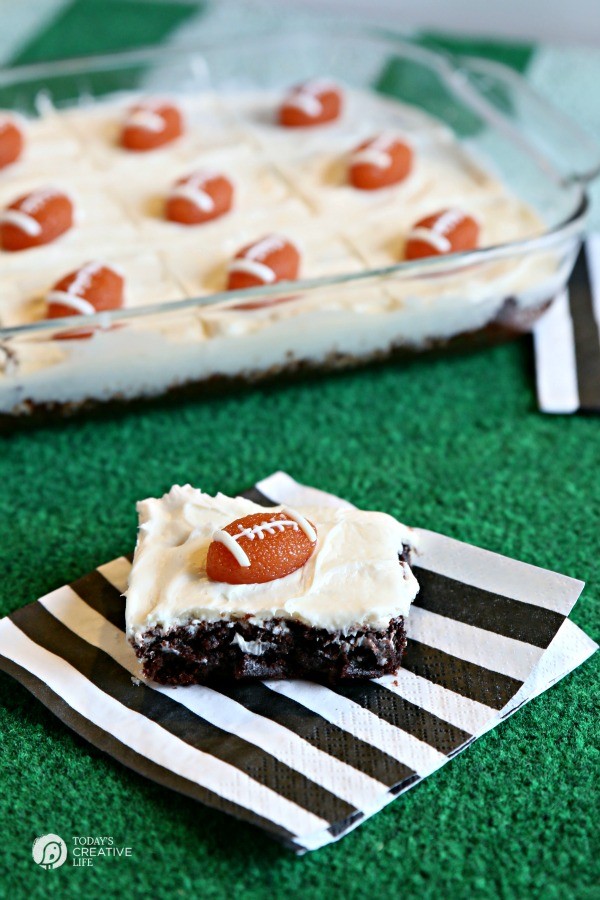 Game Day Brownies | Make game day special with brownies for dessert! See more on Today's Creative Life