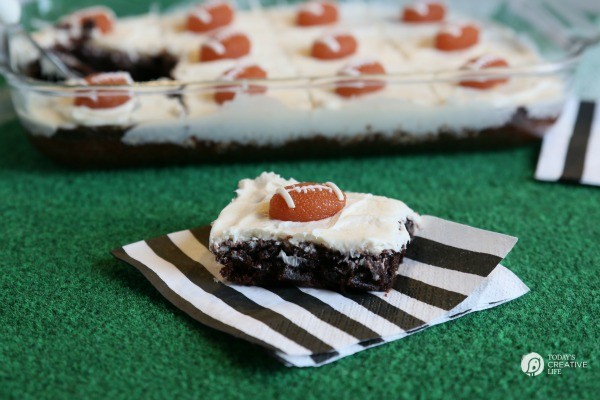 Game Day Brownies | Game Day treats are always on the menu. These brownies are simple to make with Pillsbury! See more by clicking on the photo. 