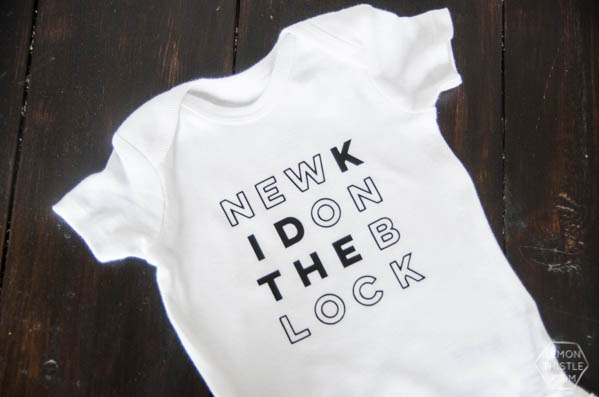 DIY Cricut Iron On Onesie | Creative contributor Lemon thistle has created this adorable custom designed baby onesie and is sharing the free graphic. Follow this easy tutorial by clicking on the photo. TodaysCreativeLife.com