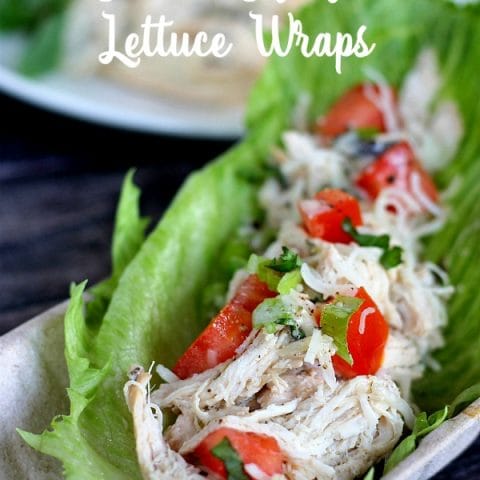 Chicken Lettuce Wraps | Slow Cooker Caesar Chicken Lettuce Wraps are just one of the many meals made with this slow cooker Caesar Chicken recipe. Click on the photo for the recipe. TodaysCreativeLife.com