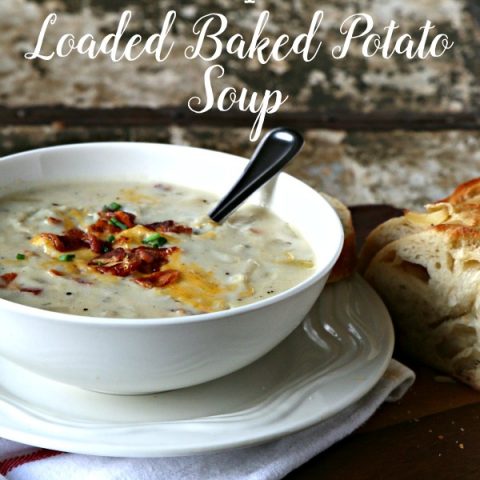 Crock Pot Potato Soup is even better when it's Loaded Baked Potato Soup! Slow cooker recipes for soup are some of my favorite! This one is top of the list! Click on the photo for the recipe! TodaysCreativeLife.com