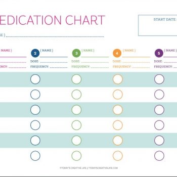 Medication Log Free Printable | This medication tracker helps you keep medication recording easy! A medication chart is a simple way to ease stress when taking medications.