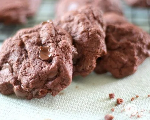 Double Chocolate Cake Mix Cookies