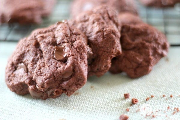 Double Chocolate Cake Mix Cookies