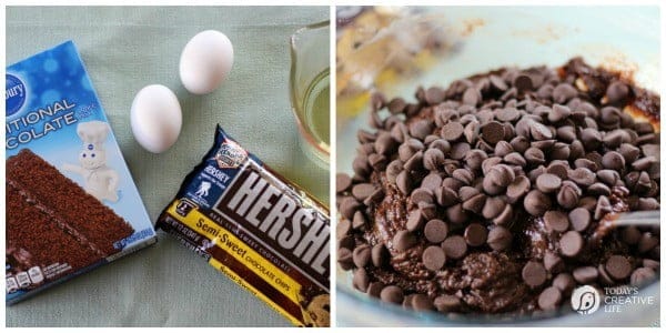 ingredients to make a chocolate cake mix cookie recipe