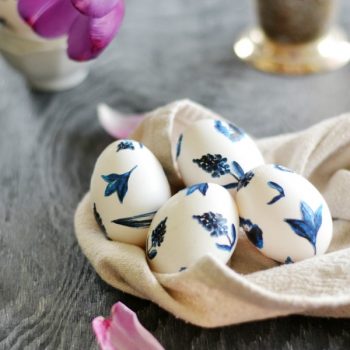 Easter Egg Designs {Blue & White Porcelain Inspired} | Create this simple look by decoupaging your own eggs. Click on the photo for this free download. Easter crafts and ideas just got grew up! TodaysCreativeLife.com