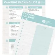 Summer Camping Packing List