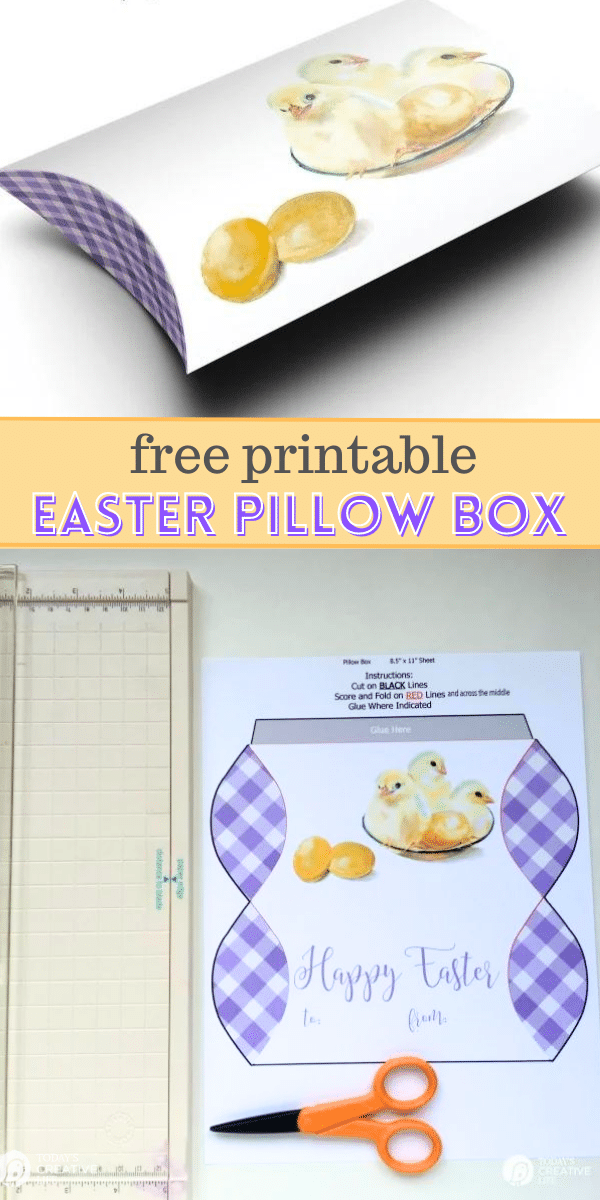 Photo collage for Easter Printable Pillow Box