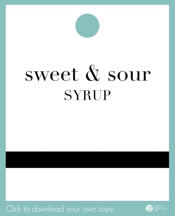 Lemon Syrup Gift Tag Download