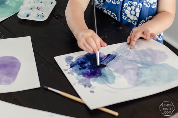 water color art projects for kids