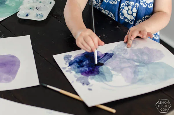 water color art projects for kids