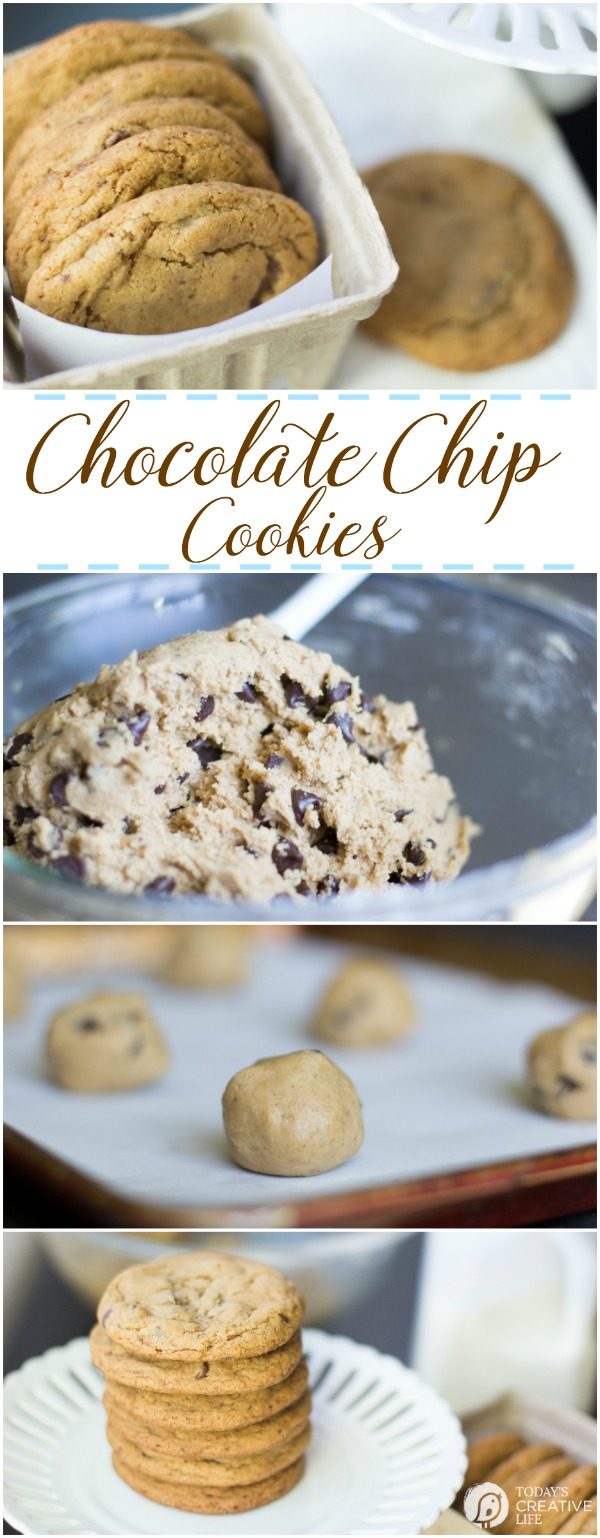 Chocolate Chip Cookies | These will be your favorite yet! This recipe will rock your socks with it's 2 secret ingredients! It will become your "go to" cookie recipe! Click the photo for the recipe. TodaysCreativeLife
