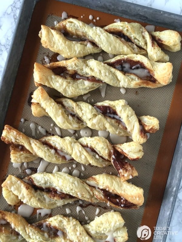 Puff Pastry Cinnamon Twists | The magic of puff pastry makes you feel like a real baker! Whip up a batch of these Cinnamon Twists for a quick snack or breakfast. See the recipe on TodaysCreativeLife.com 