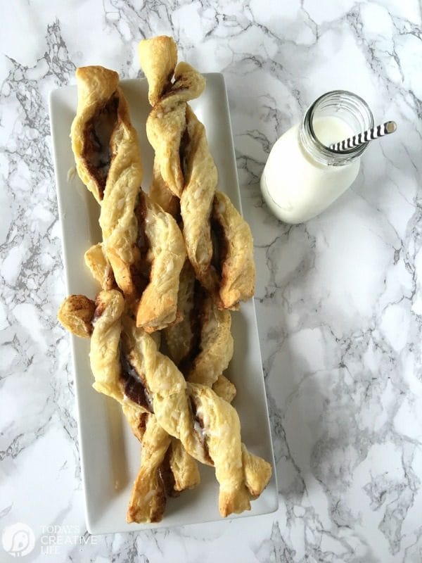 Puff Pastry Cinnamon Twists | The magic of puff pastry makes you feel like a real baker! Whip up a batch of these Cinnamon Twists for a quick snack or breakfast. See the recipe on TodaysCreativeLife.com 