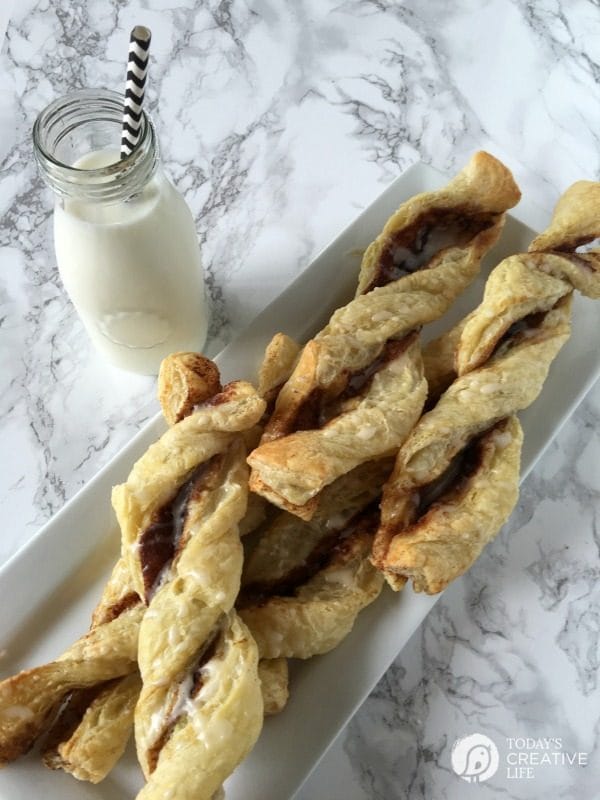 Puff Pastry Cinnamon Twists | The magic of puff pastry makes you feel like a real baker! Whip up a batch of these Cinnamon Twists for a quick snack or breakfast. See the recipe on TodaysCreativeLife.com