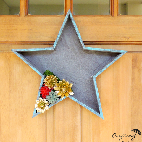 DIY Patriotic Door Decor | Decorate your door for 4th of July, Memorial Day, and Labor day! This unique door decor will look great anytime of year. Crafting in the Rain for Today's Creative Life