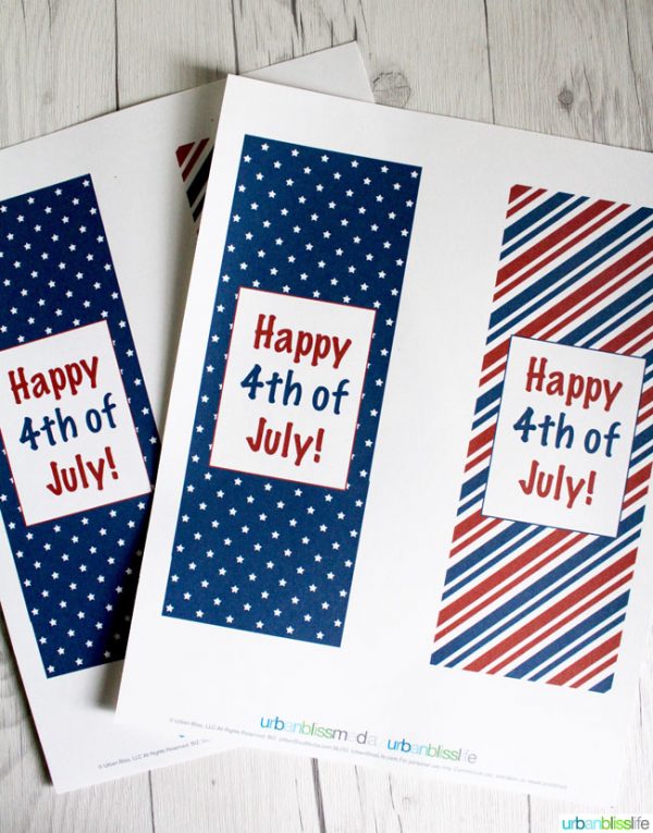 4th of July Printable Sparkler Holders | Great for your Fourth of July Party favors. This free printable makes party planning easy! Designed by UrbanBlissLife for TodaysCreativeLife.com
