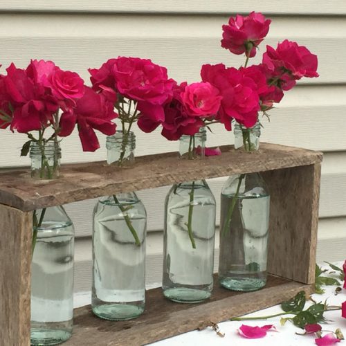 DIY Laboratory Flower Vases | Make this new but vintage looking table top centerpiece with this step by step tutorial from Create and Babble for TodaysCreativeLife.com