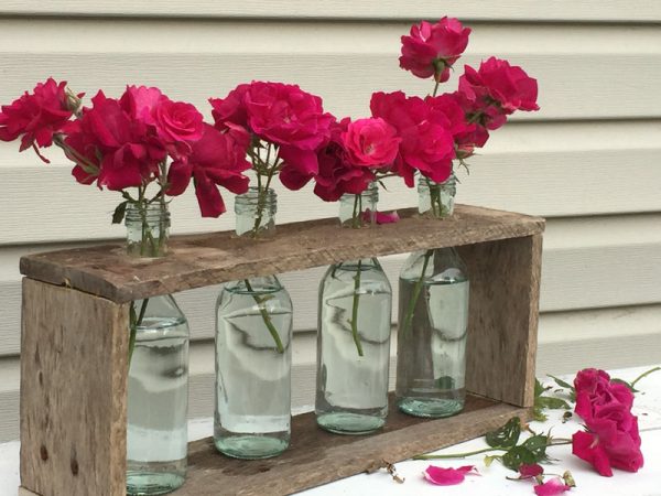 DIY Laboratory Flower Vases | Make this new but vintage looking table top centerpiece with this step by step tutorial from Create and Babble for TodaysCreativeLife.com