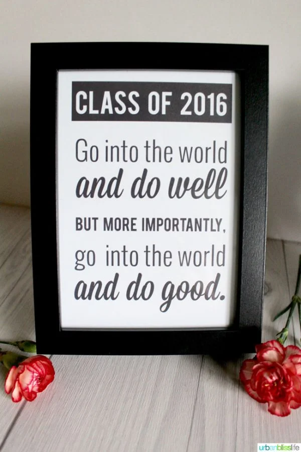 Graduation Quotes | Print these inspiring graduation quotes for any graduation get together. Or print and use as gift wrap! The possibilities are endless! Designed by UrbanBlissLife for Today's Creative Life