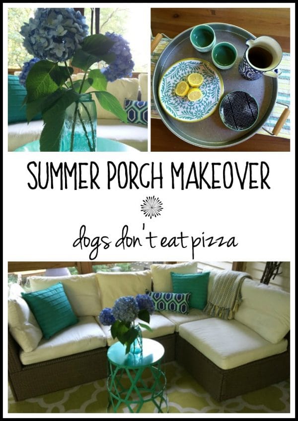 Back Porch Makeover | Create your own outdoor space with these simple ideas. Shared by Karen from Dogs Don't Eat Pizza for TodaysCreativeLife.com