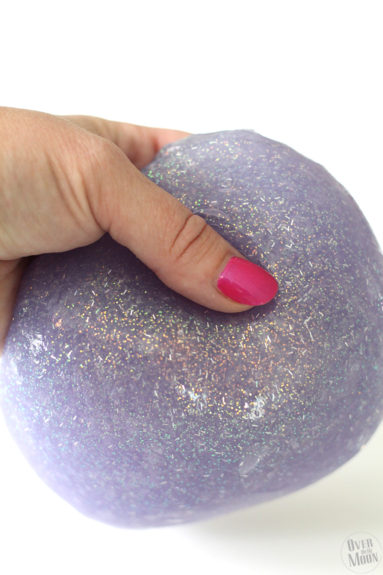 a ball of purple kids' slime