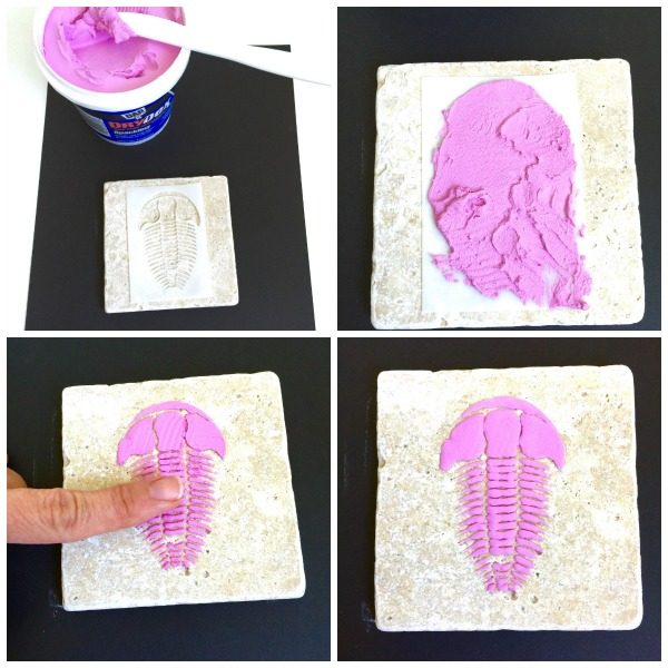 DIY Trilobite Fossils | Make your own Fossils for decorating! This Boy Bedroom idea is the perfect theme for your guy. Who knew that this Cricut Explore craft could create such original DIY ideas! See the step by step tutorial on TodaysCreativeLife.com