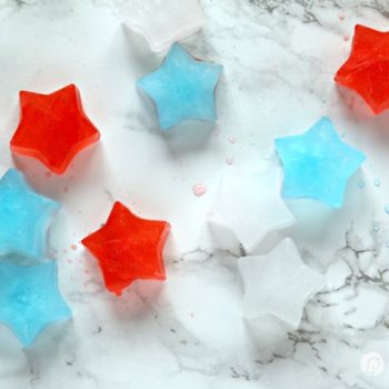 Patriotic Star Shape Ice Cubes | Simple and easy entertaining ideas for 4th of July, Memorial Day, or Labor day! Add a touch of red, white and blue in an unexpected place. Simple and easy! See more on Today's Creative Life