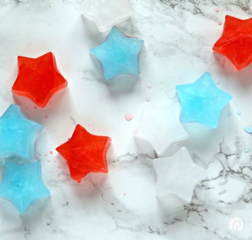 Patriotic Star Shape Ice Cubes | Simple and easy entertaining ideas for 4th of July, Memorial Day, or Labor day! Add a touch of red, white and blue in an unexpected place. Simple and easy! See more on Today's Creative Life