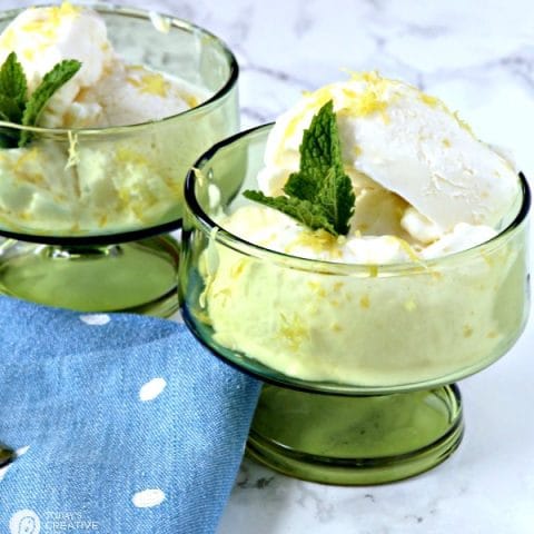 3 Ingredient No Churn Lemon Ice Cream